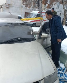 فوت دو نفر بر اثر گاز گرفتگی و آتش سوزی یک خودرو در شهرک گردو اراک