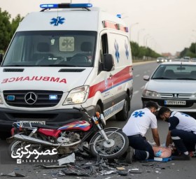 ۳ سانحه شدید موتورسیکلت در اراک در کمتر از ۸ ساعت/ یک فوتی و دو مصدوم با حال وخیم که همگی جوان بودند